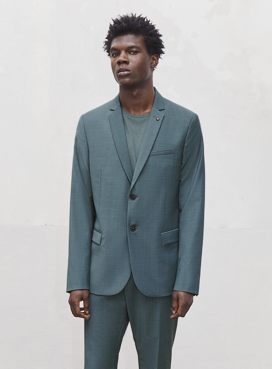 Men’s bluey green suit jacket