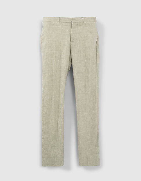 Men’s pistachio linen blend suit trousers