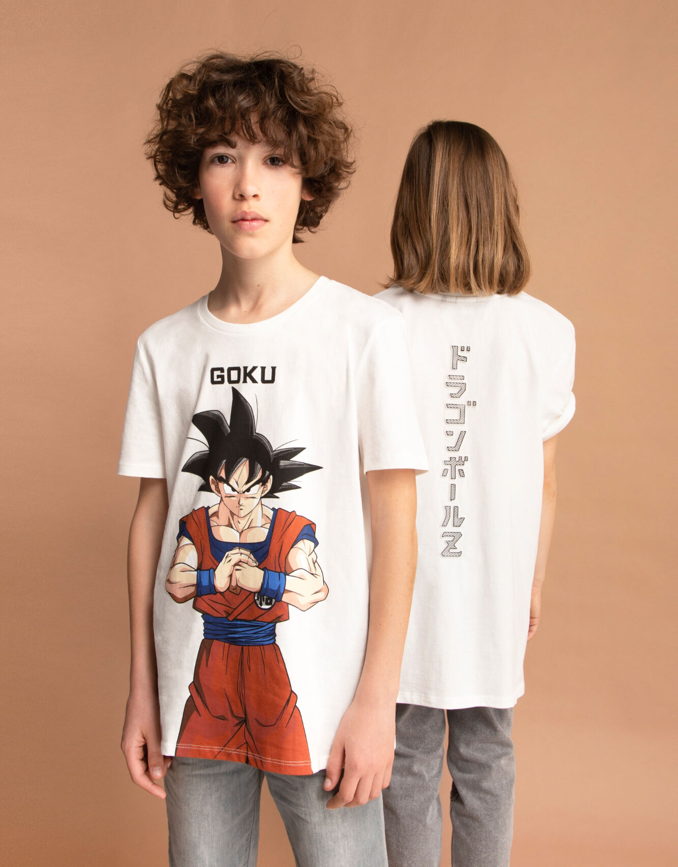 Boys’ white Son Goku image DRAGON BALL T-shirt