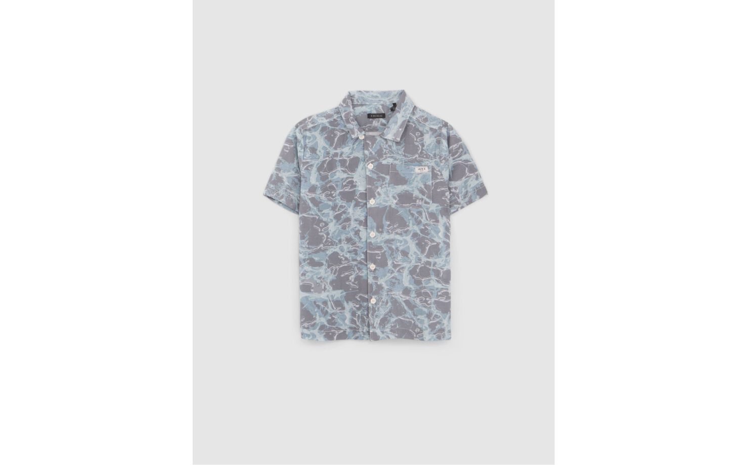 Camisa azul Ecovero™ motivo acuático niño