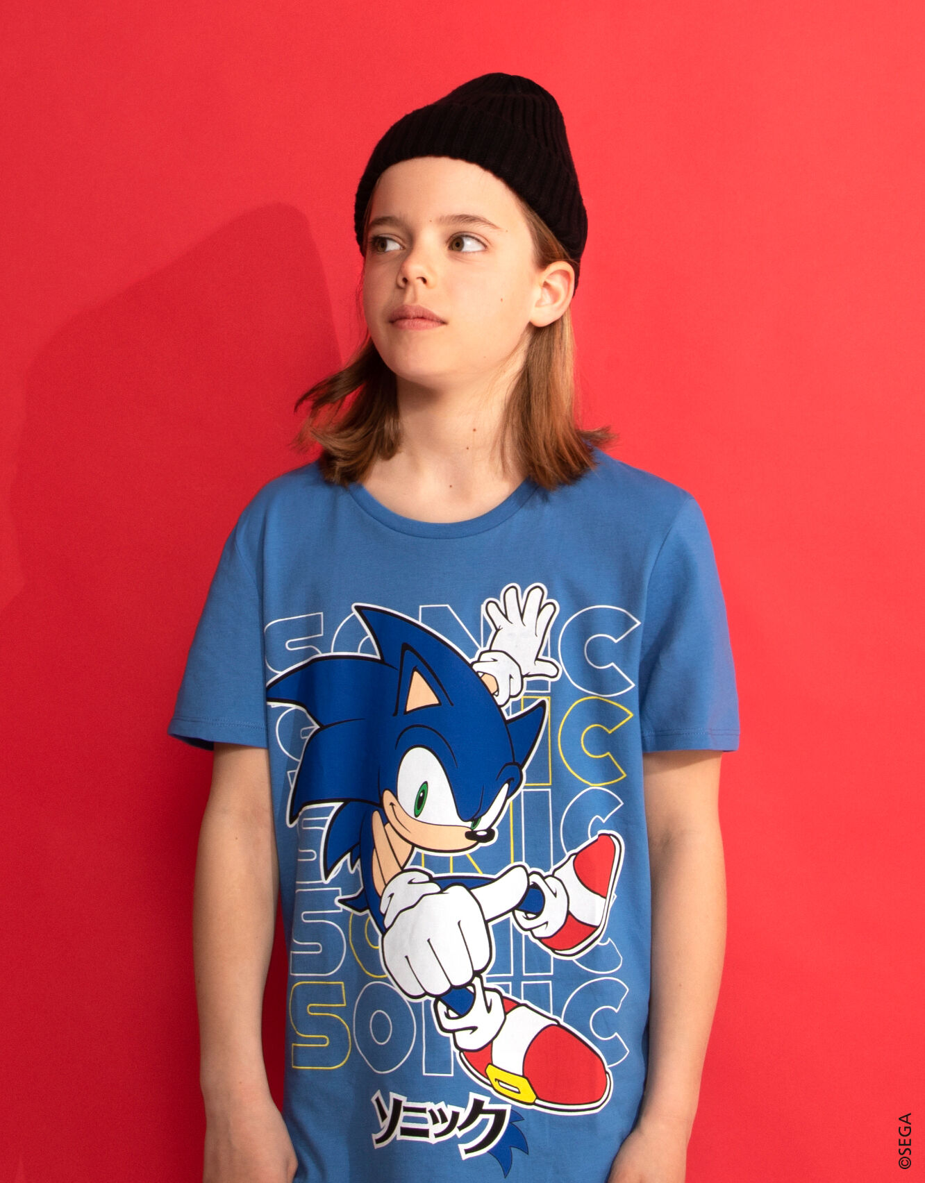 Boys’ blue glow-in-the-dark SONIC T-shirt