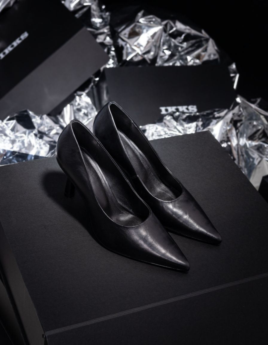Glacé leather black pumps Ligne 111 Femme