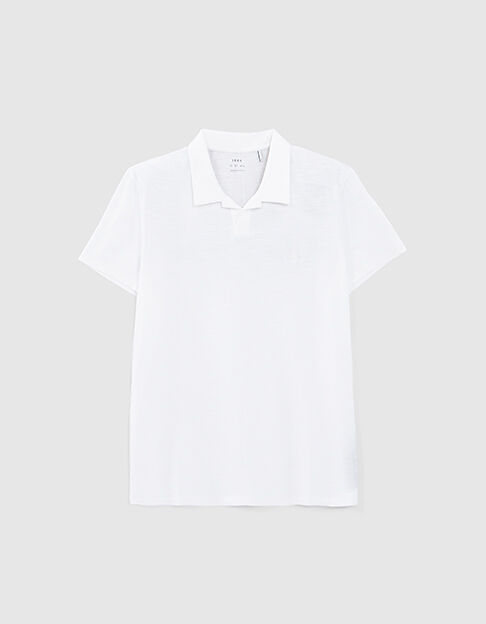 Weißes Herrenpoloshirt L‘Essentiel aus Biobaumwolle