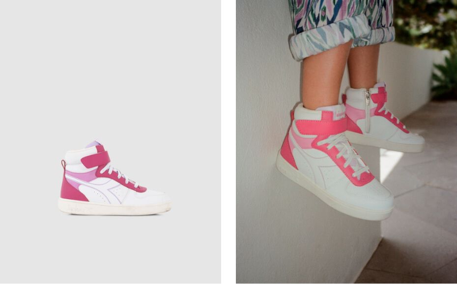 Baskets roses, blanches et parme IKKS X DIADORA fille