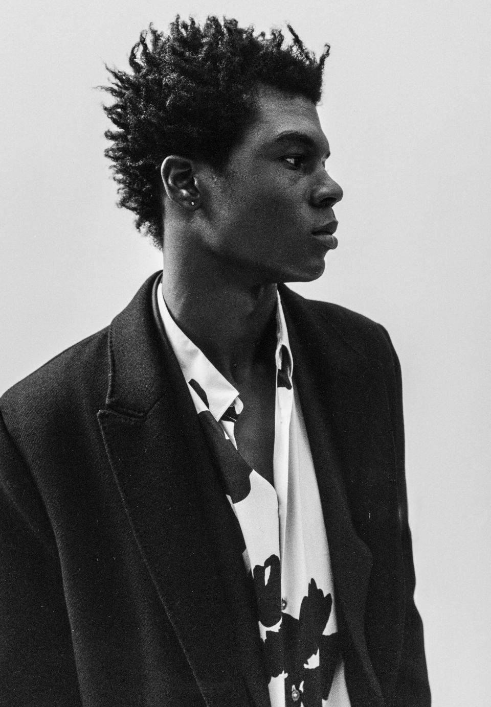 Pure Edition-Men's long black wool coat