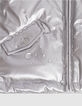 Zilveren parka gevoerd rubber luipaard babymeisjes-6