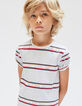 Boys’ grey Je mixe IKKS la nuit striped T-shirt-1