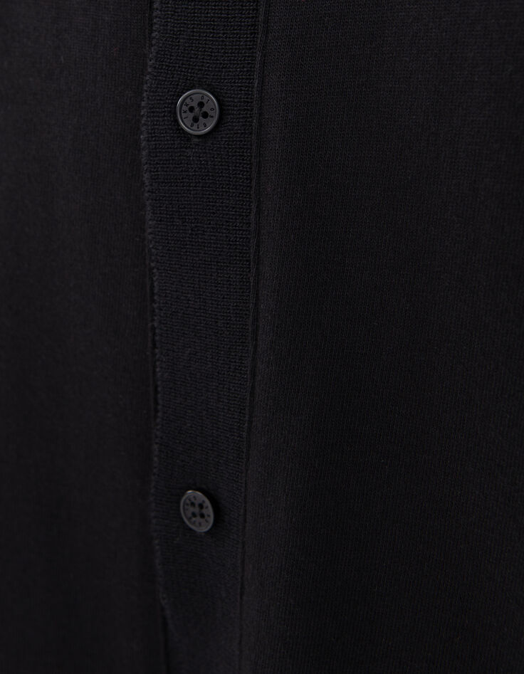 Zwart mesh herenshirt met lange mouwen-7