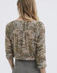 Mandelgrüne Damenbluse mit Animalprint-2