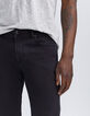 Schwarze SLIM-Herrenjeans aus Fleece-Denim Lemmy-12