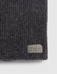 Snood de punto de canalé gris para niño-2