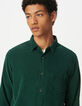 Men’s green organic cotton needlecord regular shirt-5