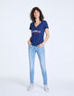 Tee-shirt en lin visuel "Los Angeles Paris" femme-6