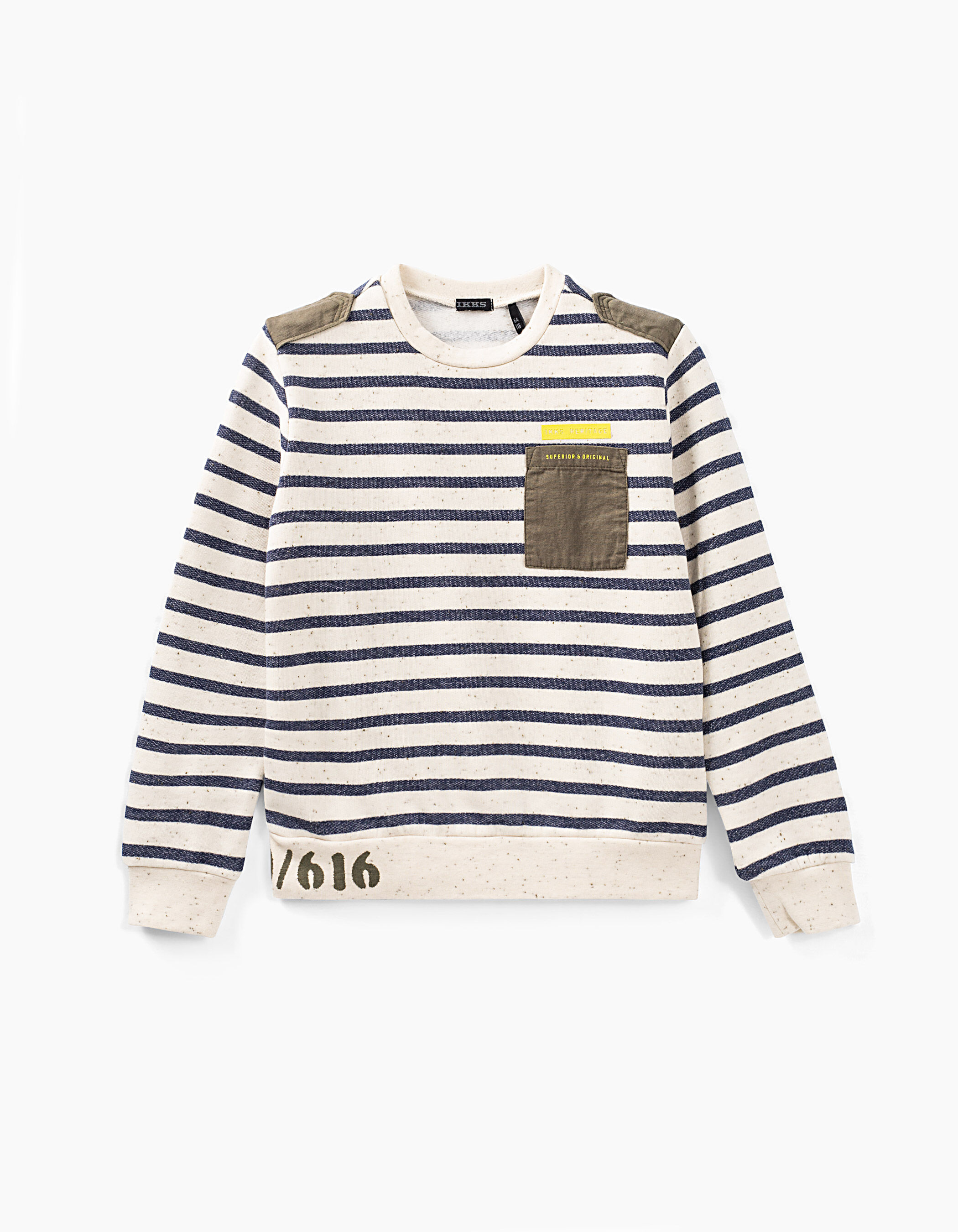 Off white navy deals & white graphic sweatshirt