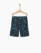 Bermudas tinta estampado hojas niño -1
