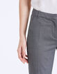 Pantalon droit cropped fil à fil et revers femme-3
