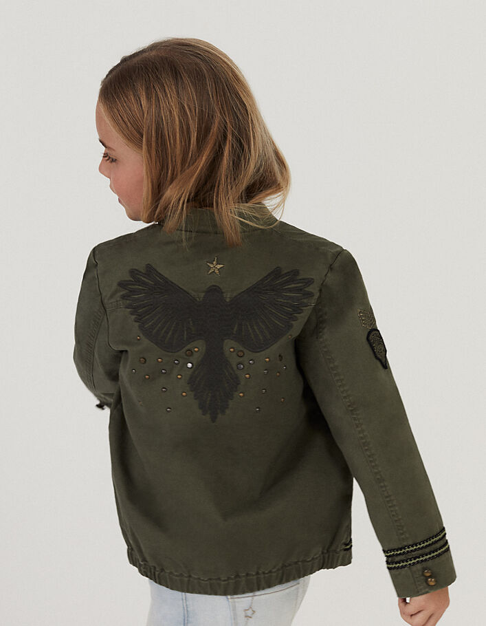 Girls’ bronze safari jacket with studs and embroidery - IKKS