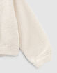 Sweat &eacute;cru esprit doudou &agrave; &eacute;toile patch&eacute;e fille-5