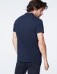 Polo marine détails vert anglais Homme-3