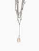 Collar largo múltiple perlas concha cauri-2