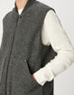 Men’s grey boiled wool waistcoat-5