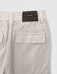 Boys’ beige CARGO trousers with elasticated waist-6