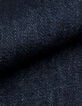 Serge blauwe herenjeans met rechte pijpen-3