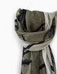 Chèche fin en viscose imprimé palmiers femme-3