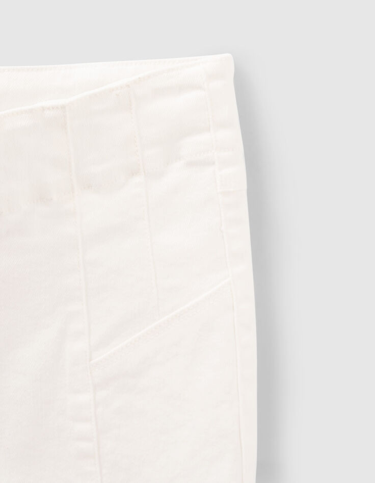 Shorts slim blancos tiro alto niña-4