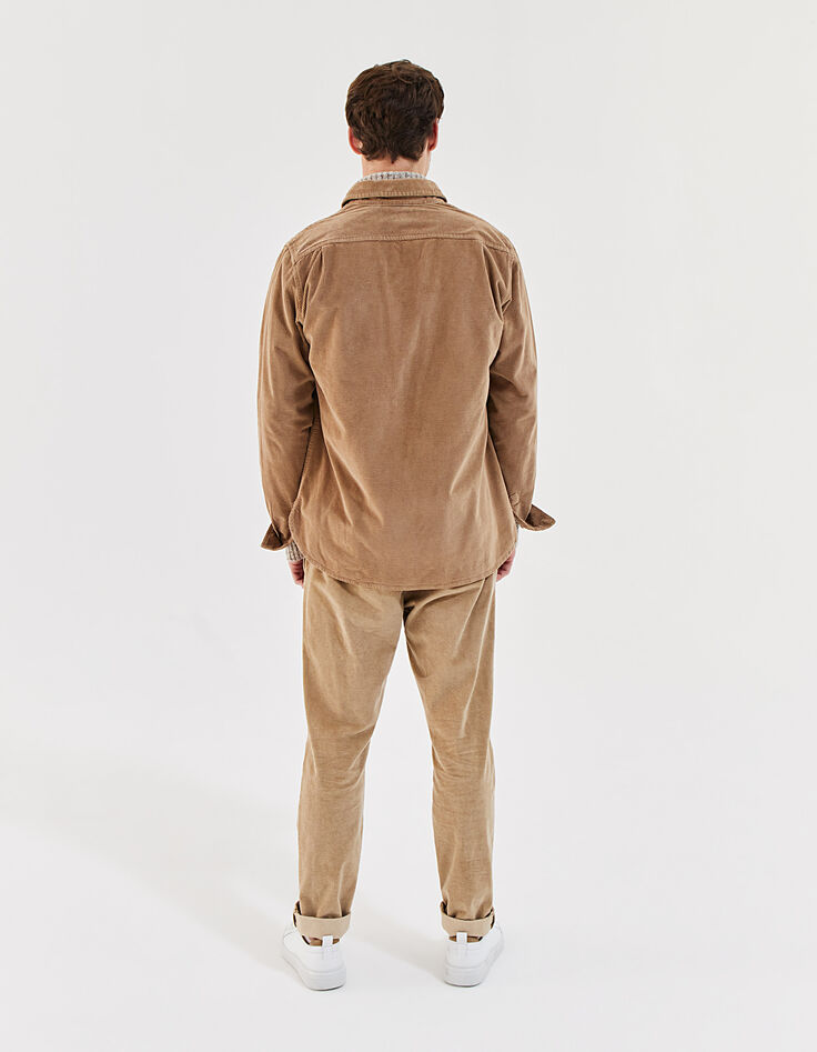 Sobrecamisa REGULAR marrón claro de pana Hombre-3