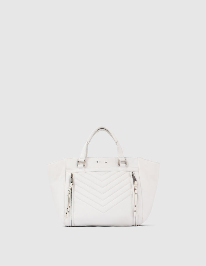 THE WHITE 1440 MEDIUM Women's quilted chevron bag-1