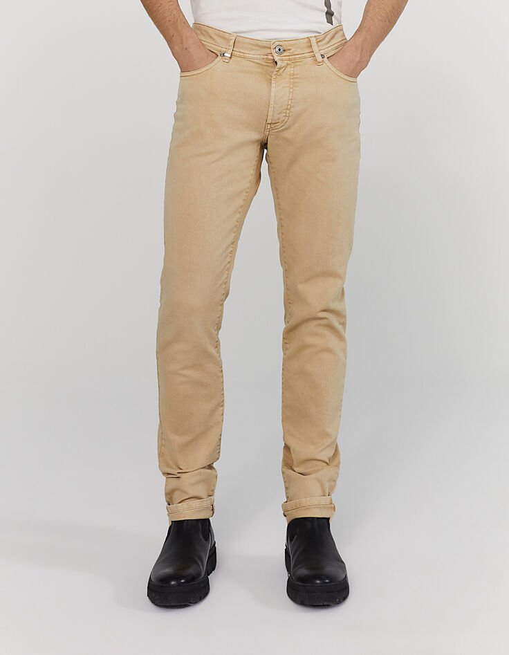 Herren-Jeans im SLIM-Fit aus Bio-Baumwolle in Vanille-2