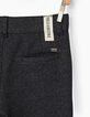 Boys' grey semi-plain joggers -5