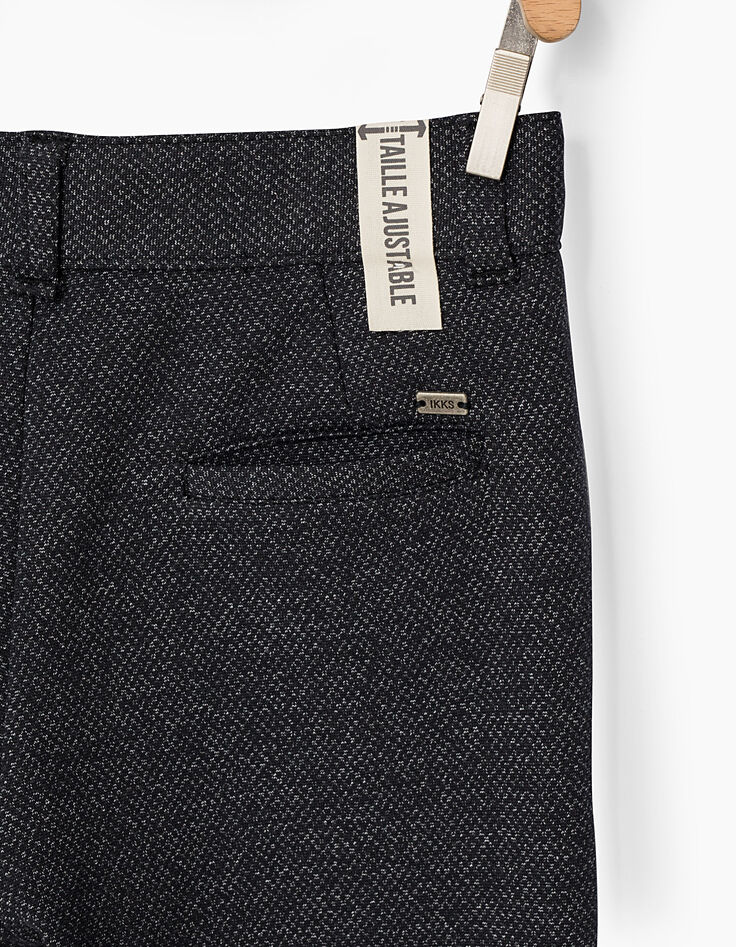 Boys' grey semi-plain joggers -5