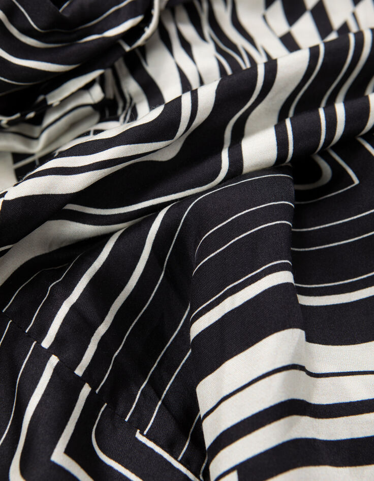 Pure Edition-Blouse noire imprimé graphique Art Déco Femme-8