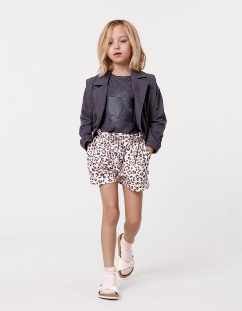 Short rose imprimé léopard fille - IKKS