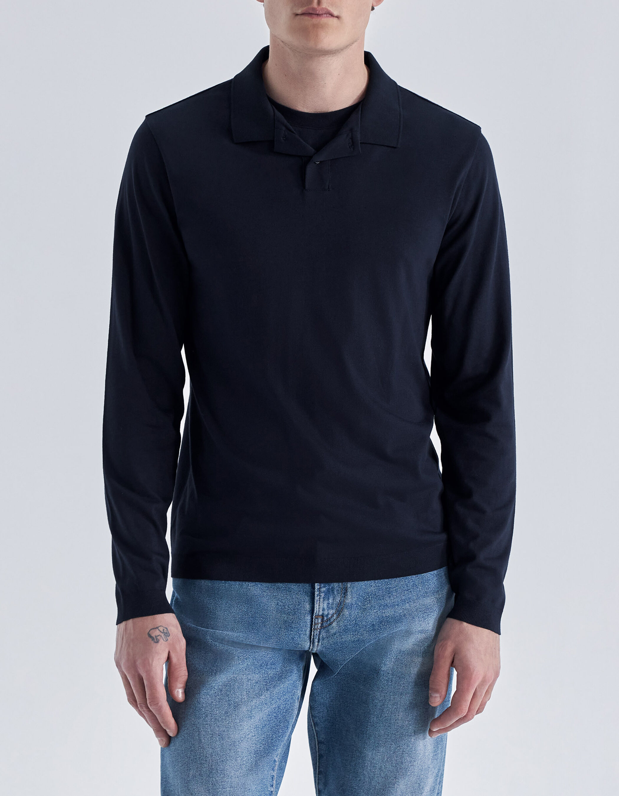 Polo azul 2025 marino hombre