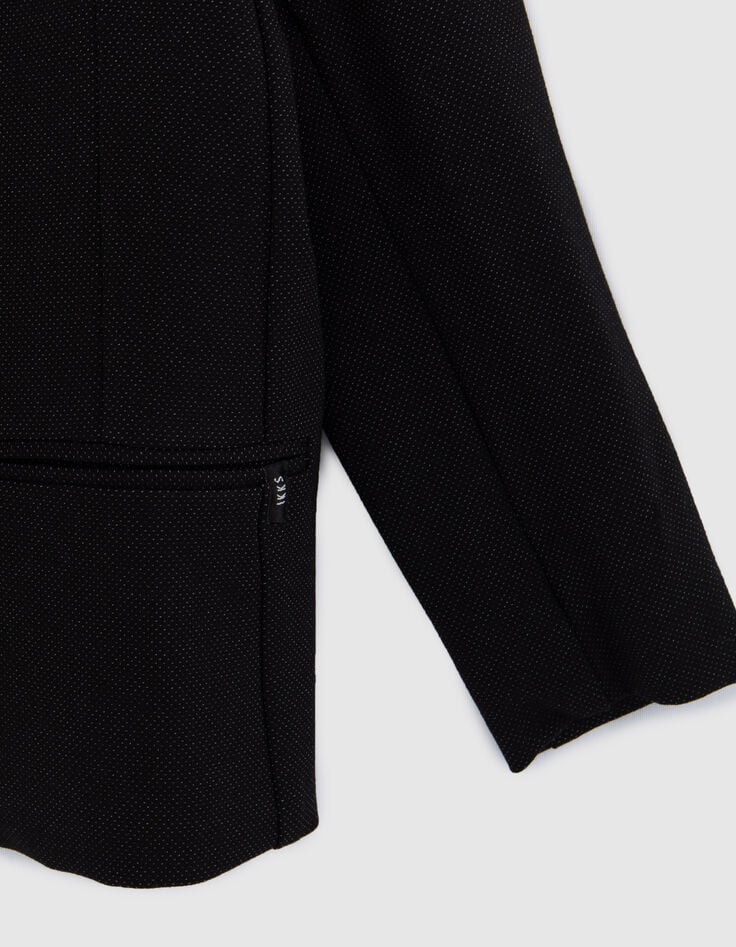 Veste de costume cérémonie noire faux-uni garçon-9