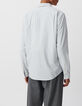 Chemise REGULAR blanche rayures marine SEAWOOL&reg; Homme-2