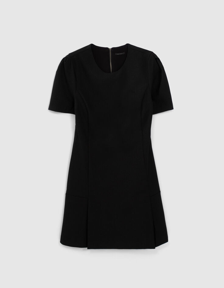 Kurzes, schwarzes Metallic-Damenkleid-2