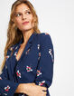 Veste courte de costume marine imprimé floral I.Code-1