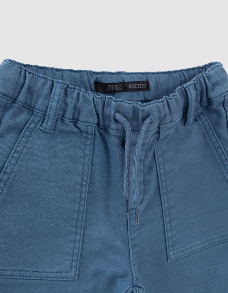 Vaqueros jogger azul oscuro punto knitlook ni&ntilde;o -3