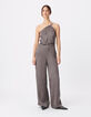 Grey Lyocell&reg; jumpsuit asymmetrical for women-1