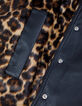 Veste r&eacute;versible noire et motif l&eacute;opard Femme-9