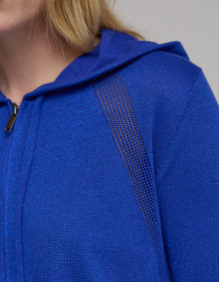 K&ouml;nigsblaue durchbrochene Stern-Strickjacke-8