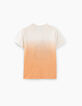 Boys’ ecru T-shirt, orange tie-dye and snake embroidery-4
