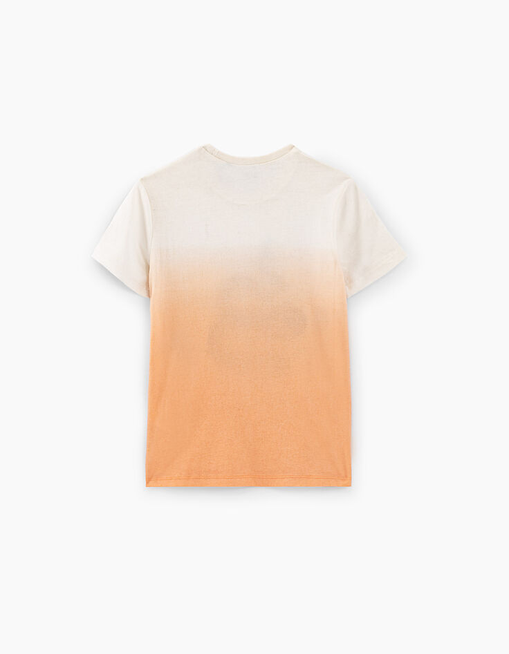 Boys’ ecru T-shirt, orange tie-dye and snake embroidery-4