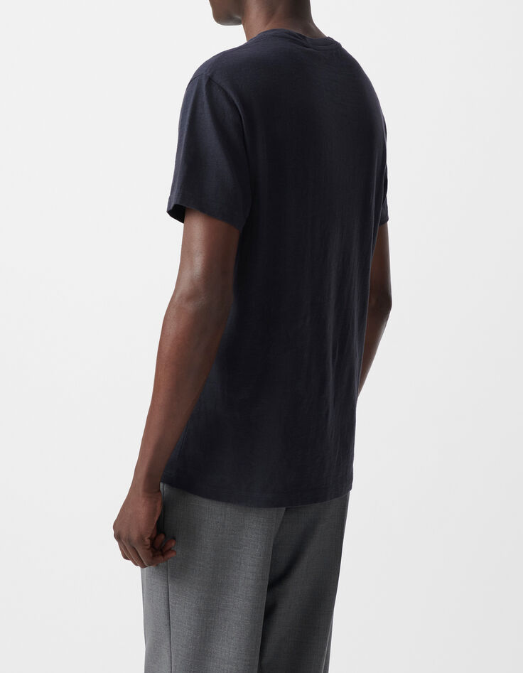 Herren-T-Shirt, marine, Biobaumwolle, Liebesbotschaft-3