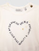 Baby girls' white T-shirt and navy shorts outfit-4