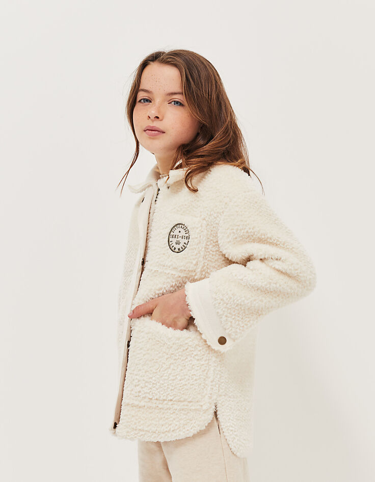 Chaqueta cruda de Sherpa forma sobrecamisa niña-2